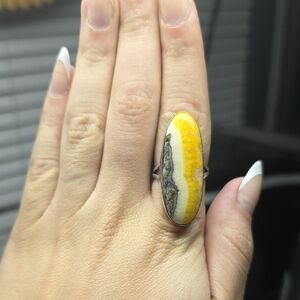 Sterling Silver Bumblebee Jasper Ring